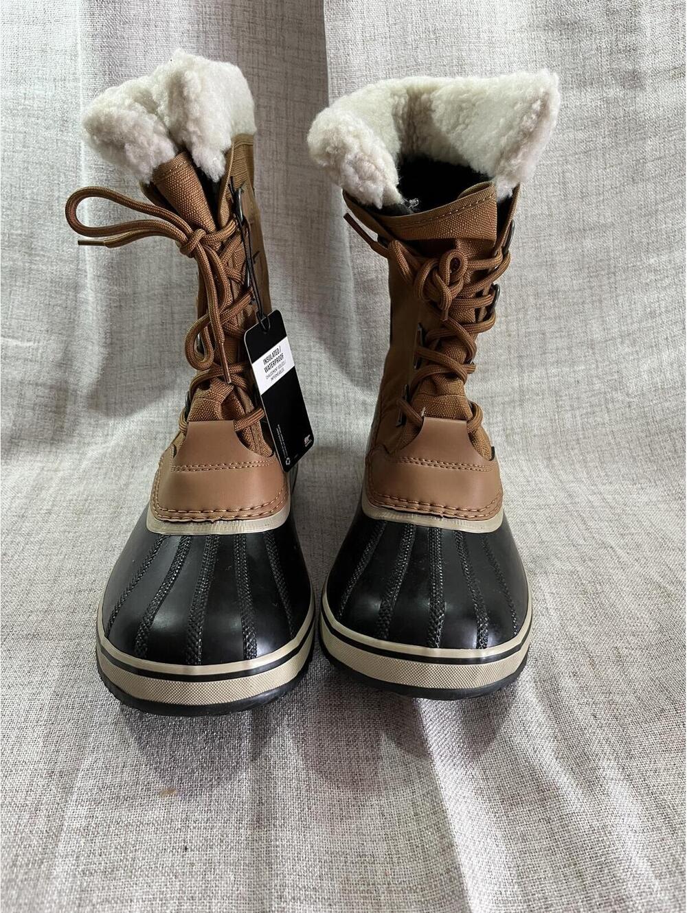 Sorel Winter Carnival Waterproof Boot Camel Brown / Black 11 NWT